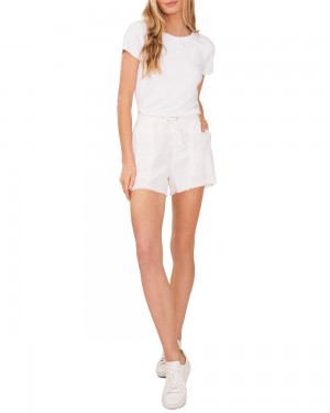 Dámské Kraťasy Vince Camuto Frayed-Hem Shorts Bílé | 4281-UCBDK
