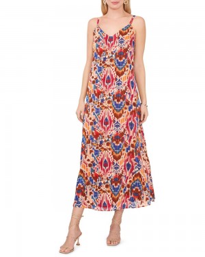 Dámské Maxi Šaty Vince Camuto Printed Tank Červené | 5384-NUYCF
