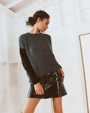 Dámské Svetr Vince Camuto Colorblock Šedé | 8794-JEGPF