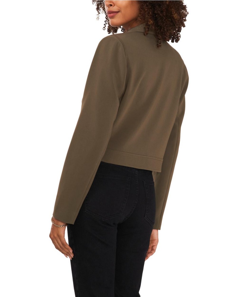 Dámské Blejzr Vince Camuto Cropped Peak-Lapel Světle Olivy Zelené | 5124-ATSEG