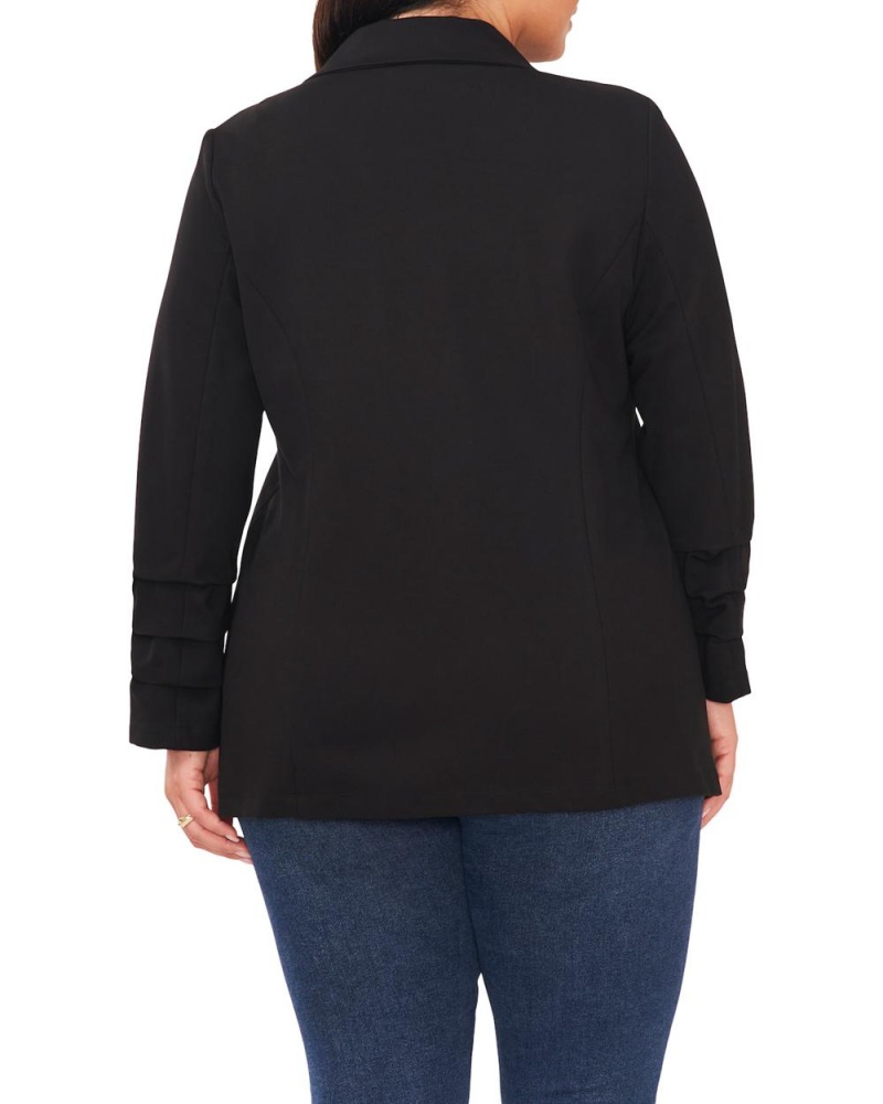Dámské Blejzr Vince Camuto Layered-Cuff Notch-Lapel (Plus Size) Černé | 0428-QEMAP