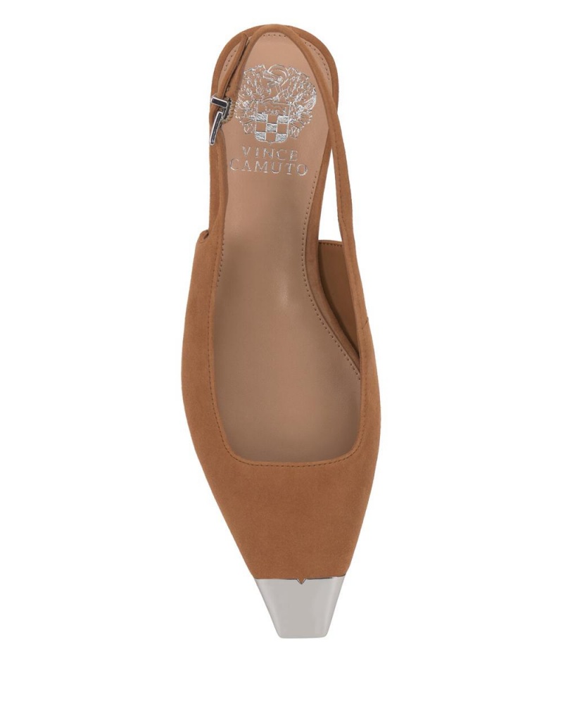 Dámské Boty pro Ploché Nohy Vince Camuto Sellyn Slingback Stříbrné | 4739-YQVEO