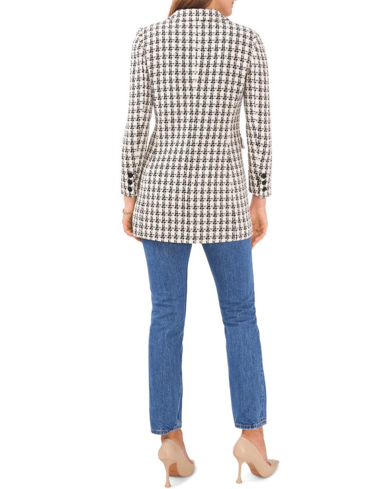 Dámské Bundy Vince Camuto Double-Breasted Tweed Bílé | 7945-SAWQJ
