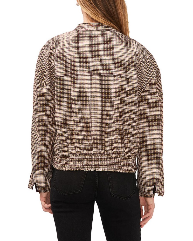 Dámské Bundy Vince Camuto Plaid Oversize Hnědé | 3605-OXJPC