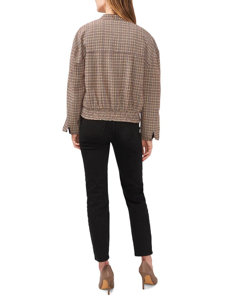 Dámské Bundy Vince Camuto Plaid Oversize Hnědé | 3605-OXJPC