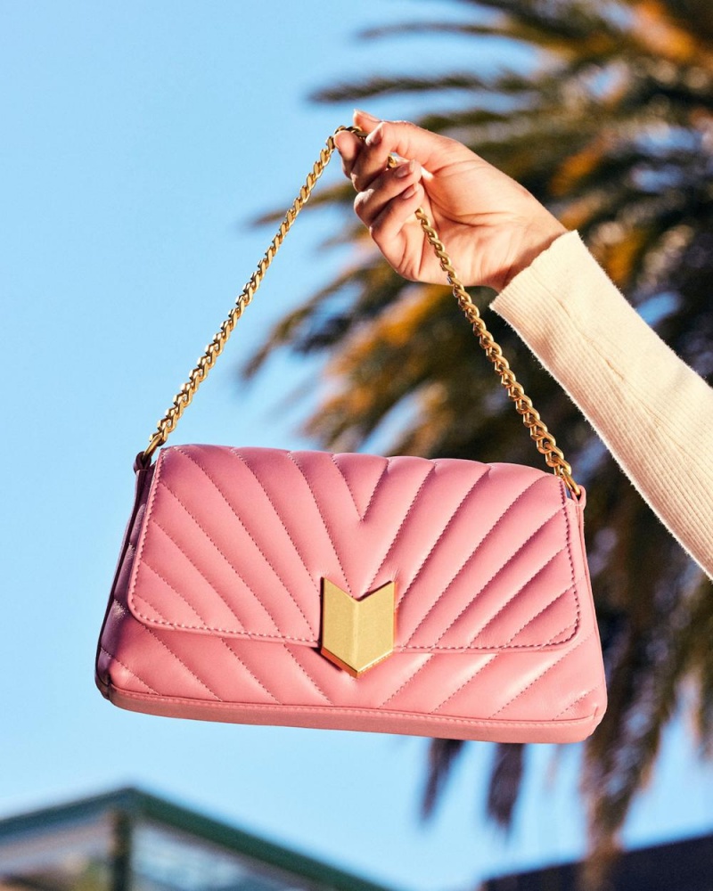 Dámské Crossbody Kabelka Vince Camuto Theon Flap Růžové | 9301-EXYJT