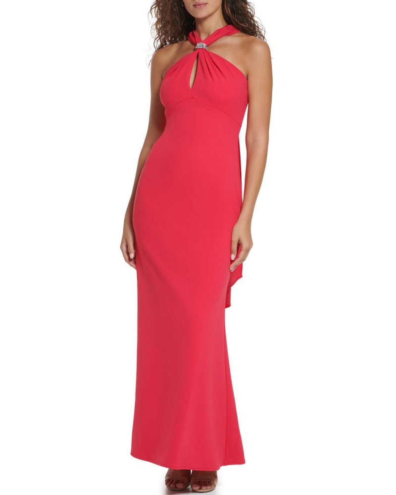 Dámské Maxi Šaty Vince Camuto Scarf-Detail Halter Gown Černé | 5631-FWXYS