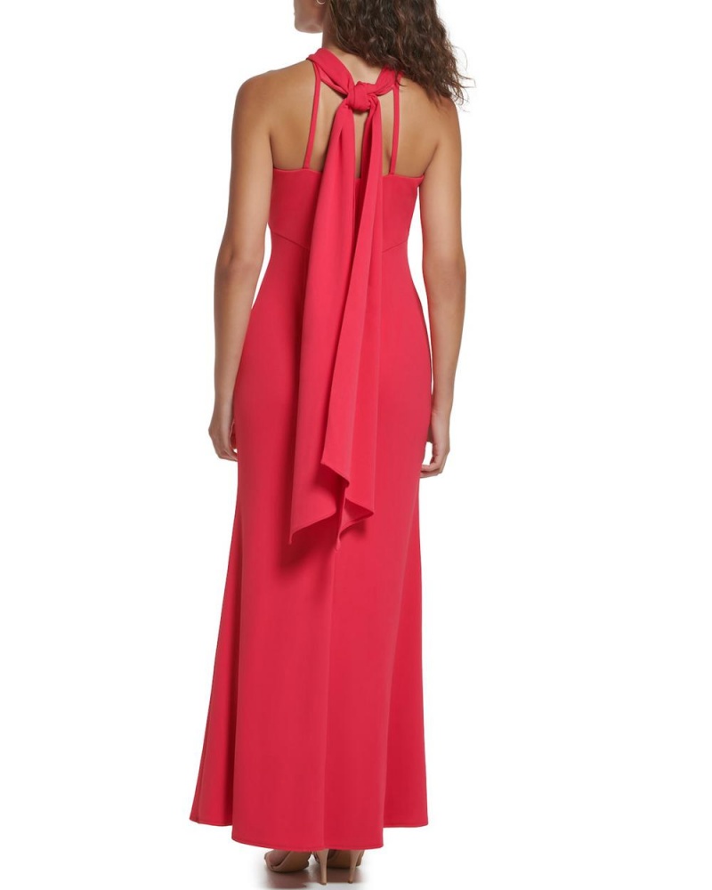 Dámské Maxi Šaty Vince Camuto Scarf-Detail Halter Gown Černé | 5631-FWXYS