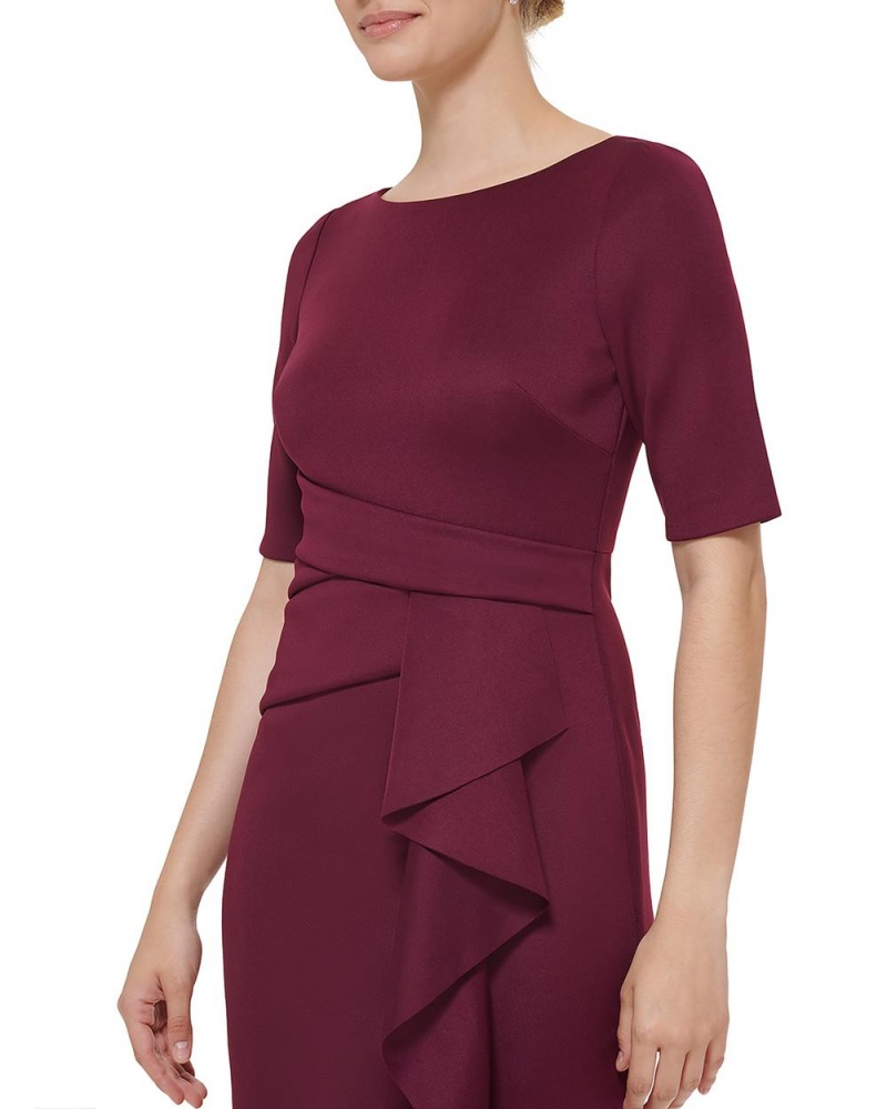 Dámské Midi Šaty Vince Camuto Ruffled-Skirt Vínové | 1346-FEXLD