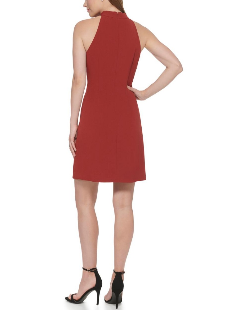 Dámské Mini Šaty Vince Camuto Bow-Neck Červené | 3695-ESFRQ