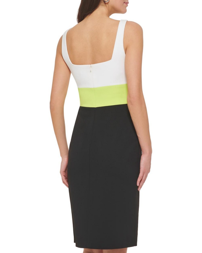 Dámské Mini Šaty Vince Camuto Colorblock Square-Neck Šedé | 7189-LBIUE