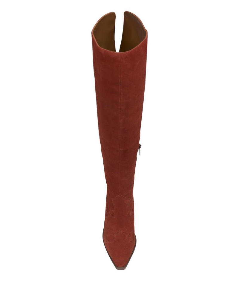Dámské Over-The-Knee Boots Vince Camuto Shaharla Vínové | 5034-GREJA