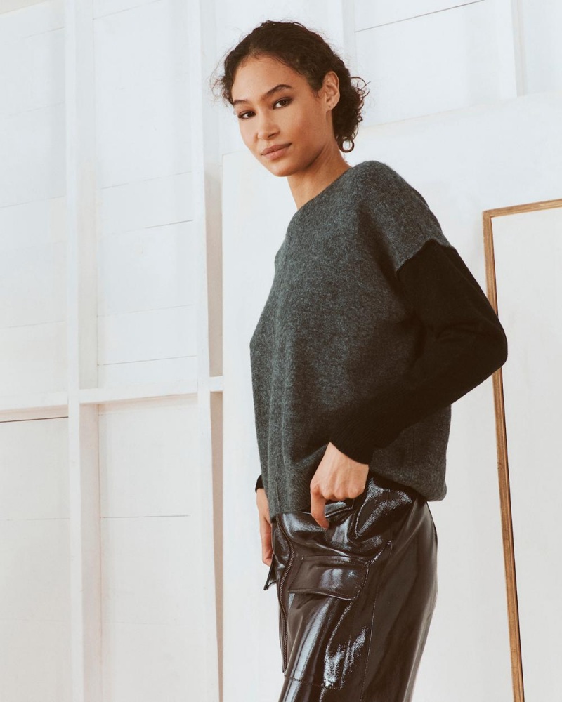 Dámské Svetr Vince Camuto Colorblock Šedé | 8794-JEGPF