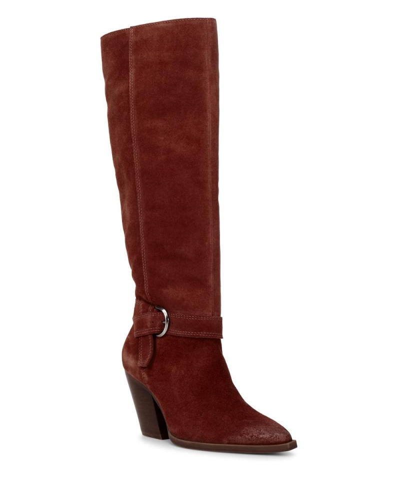 Dámské Vysoké Kozačky Vince Camuto Grathlyn Široké-Calf Vínové | 5186-WEHSN