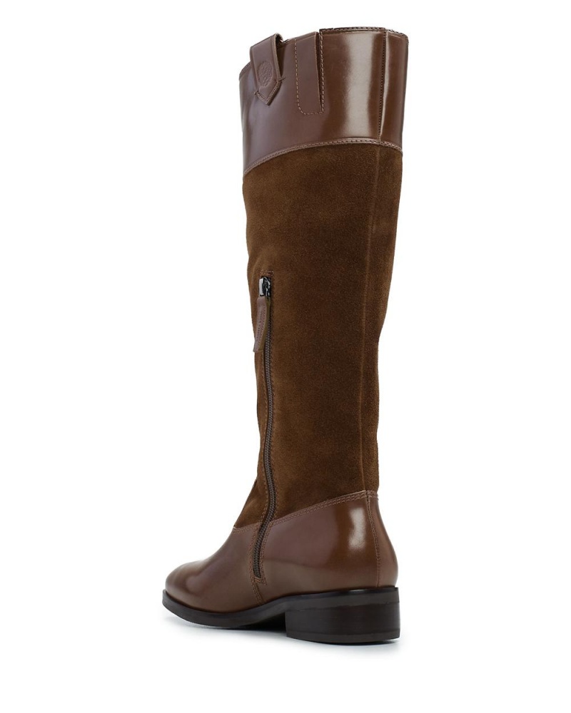 Dámské Vysoké Kozačky Vince Camuto Selpisa Široké-Calf Hnědé | 1740-YEFQW
