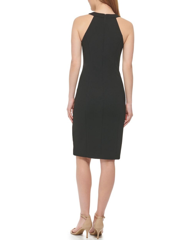 Dámské Šaty Vince Camuto Cutout-Detail Sheath Černé | 3642-EPQYU